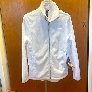 The North Face Women’s Osito Full Zip Jacket white, size medium
